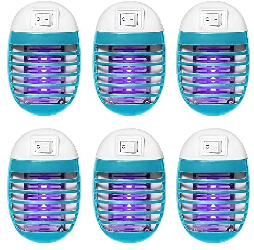 6 Stück Elektronische Insektenfalle, Elektrisches Moskitonetz, Insekten Mückenfalle, Fliegenfalle für Zuhause, Mini Moskito Killer, für Zuhause, Küche, Schlafzimmer, Esszimmer