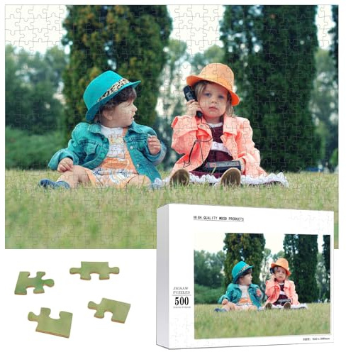 XLTTONG Personalised Jigsaw Puzzle,Wooden Custom Puzzle from Photo Custom Picture 300,500,1000 Pieces for Adult Kids Teens Family, Wedding, Graduation, Gift (500 Pieces), DZPT1000