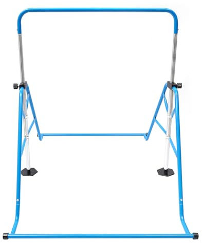 Froulaland Kinder Gymnastik Bar Mit Höhenverstellbarer Klappbarer Horizontaler Leiste, Gymnastikstange zu Indoor Outdoor Hause Turnreck Gymnastik Kinder Garten Reck Reckanlage 100kg (Blau)