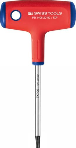 PB SWISS TOOLS Peeber Swiss TOOLS Destornillador Torx Phillips con mango cruzado para TXP20 tamaño M4 1408.20-80