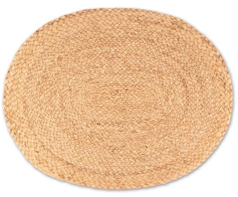 Decorasian Platzset aus Jute – 12 Stück - Platzteller oval geflochten – dekorative Platzdeckchen im Boho Stil