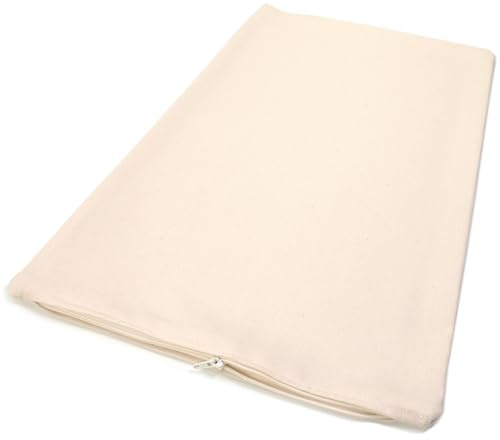 Inlett ca. 50x30cm, mit Reißverschluss - Baumwolle Köper rohweiß. Hülle ideal für Selberbefüller von Kissen - Inlett ca. = Leere Kissenhülle - Inhalt: 1 Stück