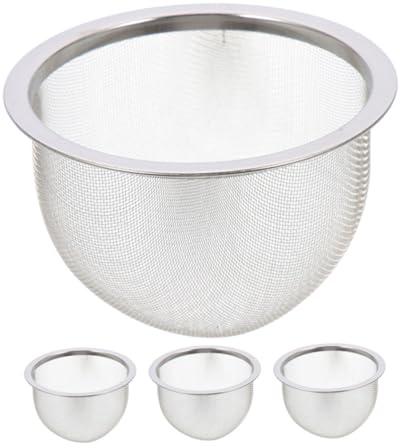 Mikinona Stainless Steel Tea Strainer Insert 8.5 cm Teapot Infuser Fine Mesh Tea Filter for Loose Leaf Teapot Accessories 4 Pack