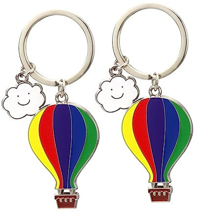 VALICLUD 2stücke Heißluftballon Schlüsselanhänger Aus Kreatives Schlüsselcharm Für Frauen Und Elegant Perfektes Für Familie Und Freunde Zu Weihnachten
