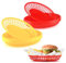 JWNMLL paniers de nourriture pour servir, plateau de snack de cinéma, accessoires de fête mexicaine réutilisables en plastique pour les burgers, les frites (8pcs rouge+8pcs Jaune)