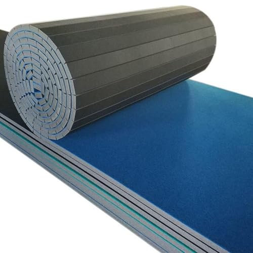 FUYAO Gymnastikmatten Aufgerollte Cheerleading Fitnessmatten, rutschfeste Indoor Turnmatten Aus Teppichboden Ringermatten Robuste Schaumstoff Ringermatten Für Gymnastik(Size:3m*0.91m*4cm)