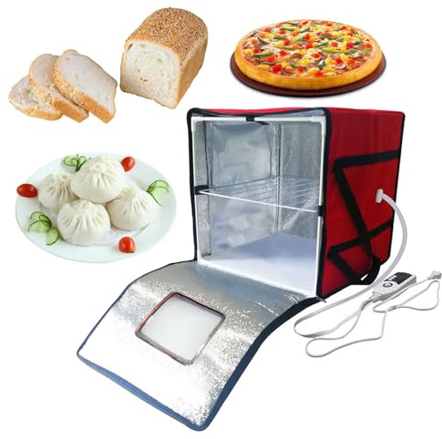 Scatola di fermentazione del lievito madre, scatola di lievitazione con controllo della temperatura, cella di lievitazione pieghevole per la panificazione, chiusura con cerniera, con ripiano interno