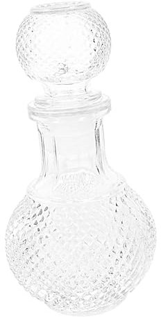 BESPORTBLE Small Wine Decanter, Glass Whisky Decanter Bottle with Stopper, Elegant Round Glass Jug for Water, Juice, or Wine, 250ML