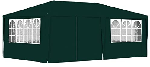 Myheimly Profi Partyzelt mit Seitenwänden UV-beständig Wasserbeständig Pavillon Festzelt Gartenpavillon Gartenzelt Garten Bierzelt Grün,4 x 6 m