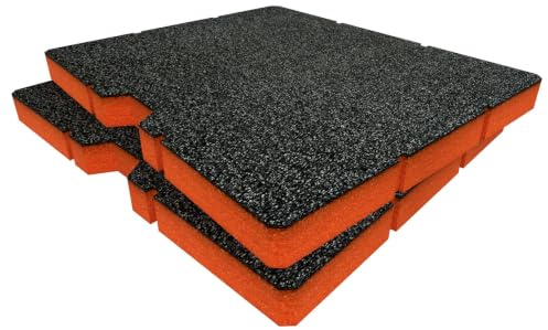 Shadow Foam Einsatz-Set, kompatibel mit 3 XL-Schubladen, Schaumstoff zum Schneiden und Abziehen für Werkzeugkasten-Organisation (Orange, 30 mm)