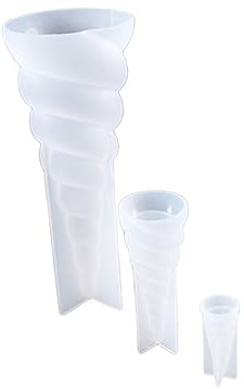 WEKAMOS Moule à Corne de Licorne en Silicone 3 Pièces pour Bricolage DIY | Moules Époxy Silicone, Blanc, pour Filles et Garçon et Filles, Ornement de Bureau, Sûrs à Utiliser, Portables