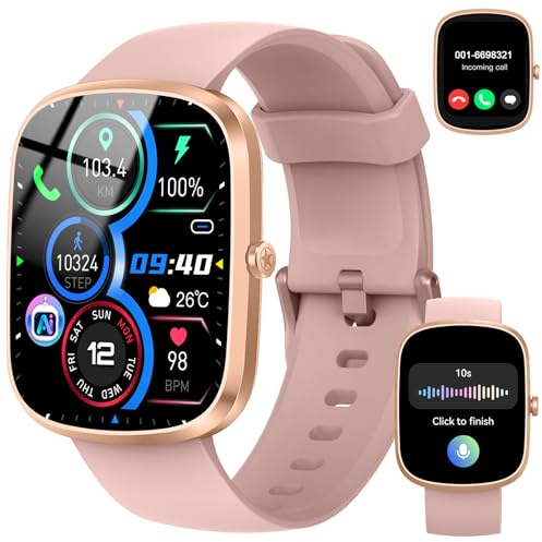 IA Montre Connectée Femme Homme avec ChatGPT, 1.91''Smartwatch avec Appel Bluetooth, Etanche IP68 Montre Sport Podometre Cardiofrequencemetre Sommeil, 120+Sportifs Montre Intelligente pour Android iOS