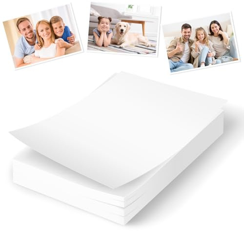 50 hojas de papel fotográfico brillante A4, 200 g/m², papel de foto para impresora, de secado rápido e impermeable, apto para impresoras de inyección de tinta