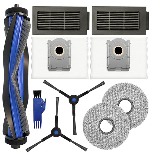 Bitone Kit Accessoires pour Aspirateur Robot,Compatible avec Ecovacs Deebot T50 Pro Omni et T50 Omni, Ensemble de 10pcs,1Brosse Principale,2 Sacs à Poussière,2 Lingettes,2 Filtres,2 Brosses Latérales