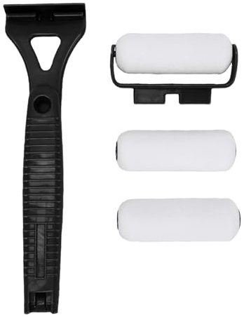 TARSHYRY Aufklappbarer Lotionsapplikator mit Langem Griff, Inklusive 3 Schwammrollenköpfen Zum Auftragen von Sonnenschutzmitteln, Feuchtigkeitscremes und Selbstbräunern, Erreicht (BLACK)