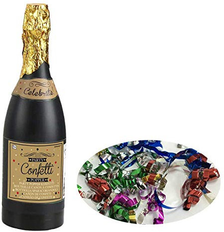 PARTY DISCOUNT Konfetti Shooter Sektflasche, bunt