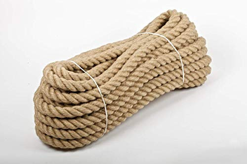 Juteseil, Durchmesser 30mm, Juteseil, Gartenseil, Bootsseil, Schnurseil, Trosse, Zierschnur 5/10/15/20/30/40m (15)