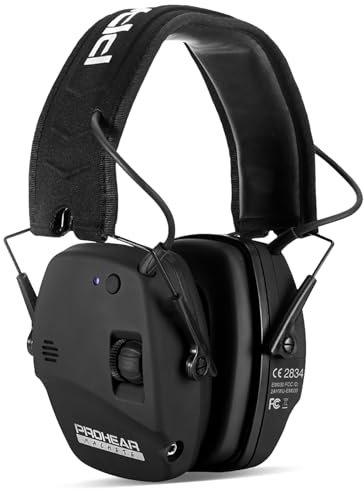 PROHEAR 030 Elektronischer Schiessen Gehörschutz mit Bluetooth 5.4, Schießstand Gehörschutzer, Aktiver Ohrenschützer Lärmminderung Klangverstärkung für Jagd, NRR22dB SNR 27dB