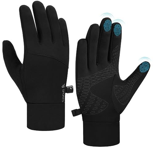 anqier Fahrradhandschuhe Herren Damen Winter Handschuhe- Touchscreen, rutschfest & warm Winddicht für Radfahren, Läuft, Skifahren, Autofahren
