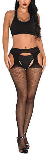 Adove Sexy Strapsstrümpfe Schwarz Für Damen Strapse Mit Strümpfe Und Halter