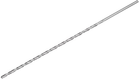 sourcing map Brocas helicoidales de 4,2 mm, vástago recto de acero de alta velocidad, broca extra larga de 250 mm de longitud para madera, plástico, aluminio