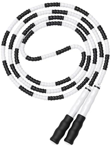 Leeboom Springseil, verstellbare Länge, verwicklungsfrei, segmentiert, weiche Perlen, Fitness-Springseil für Kinder, Männer und Frauen, Gewichtsverlust, 2,5 m