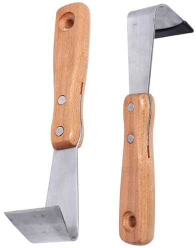 DOITOOL Gardening Bark Scraper Knife Ergonomic Manual Tree Bark Removal Tool for Fruit Trees Durable Handheld Draw Shave Cutter with Smooth Edges 7.7 Inch