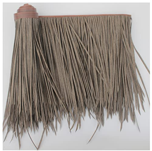 Simulated thatch roof Artificial Straw PE Farmhouse Corridor Pavilion Plastic Decoration Fake Straw Man-Made Thatch Durable (Color : Yellow 17, Size : 0.5x6m)