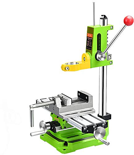 Schreibtisch-Bohrmaschine mit drehbarer Backe für feste elektrische Bohrmaschine, Bohrmaschinenständer mit Schraubstock und Werkbank, multifunktionale verstellbare Halterung, stehende Bohrmaschine zum