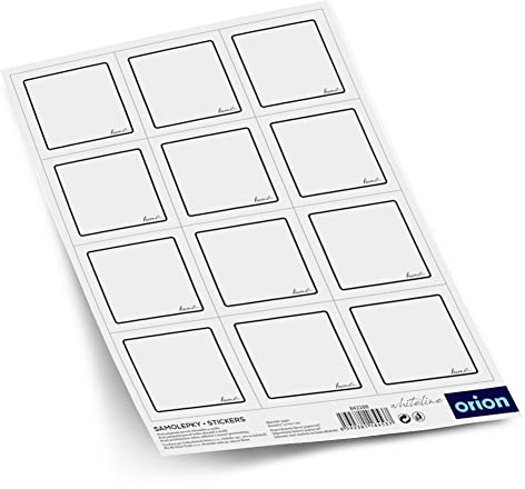 orion group Aufkleber für Gläser selbstklebend Klebe-Etiketten zum Beschriften von Einmachgläsern weiß 12 STK.