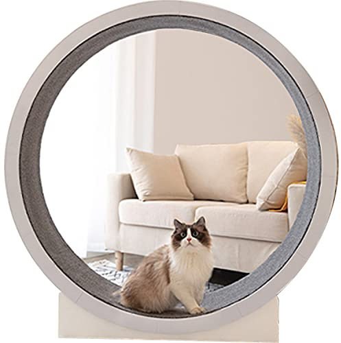 Katzenlaufrad, Katzenlaufband, Klettergerüst für Haustiere, Laufband, Riesenrad, Haustiermöbel, Katzenkratzbrett, Laufspielzeug für kleine/mittelgroße Haustiere, Indoor-Übungen, sanfter Lauf
