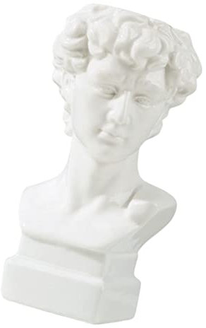 Cabilock David Kopf Pflanzer Keramikvase Griechische Statue Für Blumenarrangements Dekorativer Tischschmuck Handgefertigte Dekofigur Stabil Und Langlebig Modernes Design Für Zuhause