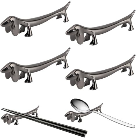 4 Pièces Repose-Baguettes, Porte-Baguettes en Alliage de Zinc Dîner Porte-Cuillère Saucisse Chien Support Support pour Dîner Fourchette Couteau Vaisselle (TisstinggBCkxyP2-11)