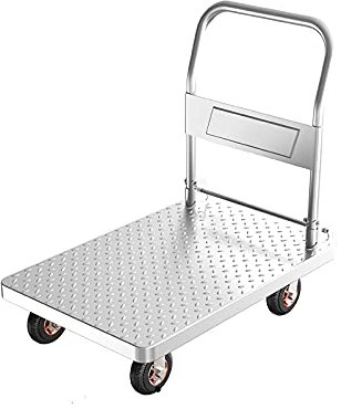 SnamicE Diable Chariot à Plate-Forme Mobile en Acier Durable Pliable pour Un Rangement Facile et Roues pivotantes à 360 degrés Chariot Pliant de Grande capacité de Charge,Onecolor-Ty5