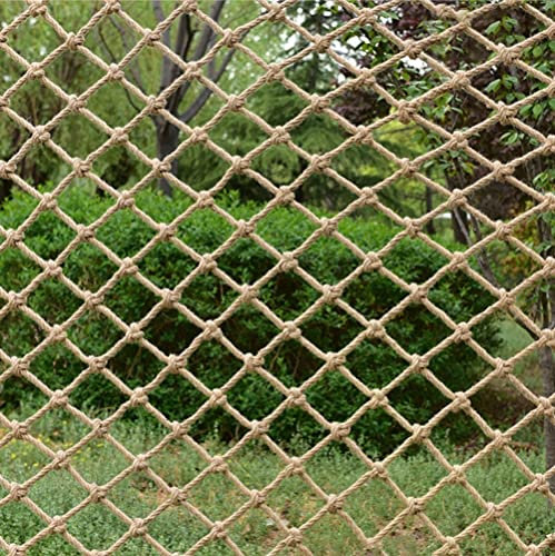 Kinder-Sicherheitsnetz für Spielplatz, Klettern, Fallschutz, Seilnetz mit umweltfreundlichem, biologisch abbaubarem Material, dickes 12 mm Maschen, 12 cm, ideal für Pflanzenstütze, Dekoration,