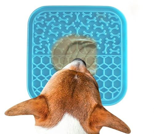 Alfombra de lamer para perros, almohadillas para lamer para perros,Alfombra de alimentación para mascotas | Alfombra de lamer para comederos lentos de silicona, perfecta para comida, golosinas