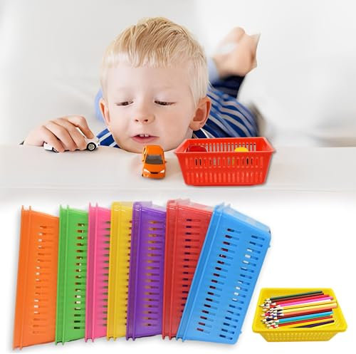 FGXY 14pcs Cajas Organizadoras de Plastico, Cestas Almacenaje Plástico, Cajas de Plástico Apilables, Cestas Almacenaje Cocina, Decorativas de Armarios, Comida Para Oficina