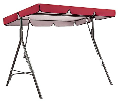 NICENEEDED 75 x 52 Inch Swing Canopy Replacement Top, Waterproof Swing Top Cover Outdoor Porch Swing Canopy, Sun Shade Patio Swing Canopy Porch Top Cover for Seat Furniture
