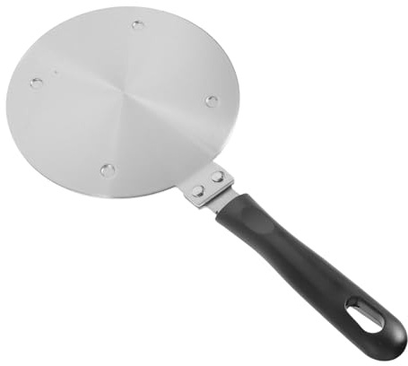 HOLIDYOYO Piastra Adattatore Induzione in Acciaio Inox per Moka Caffettiere, Diffusore di Calore Manico Bakelite, Protegge Vetro, per Piani Cottura Elettrici a Induzione