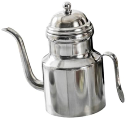 Colcolo Ölspender Topf Ölflasche Edelstahl leicht zu füllen aus Edelstahl Ölkessel leicht zu reinigen Ölkessel Ölspender, 450 Ml