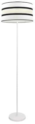 PRENDELUZ Wohnzimmerfuß 1 x e27, Maße 149 x 40 x 40 cm, Weiß/Beige, ideal für Beleuchtung und Raumdekoration.