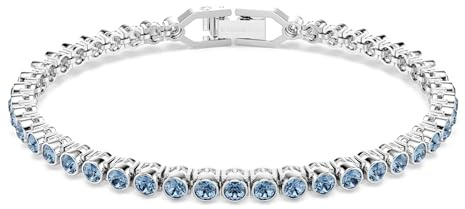 Swarovski Imber Tennis Emily Soft Armband, Blue, Rhodium Shiny