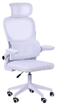 Mars Gaming MGC-ERGOPRO, Silla Ergonómica Profesional, Soporte Lumbar Activo, Malla Transpirable, Altura Ajustable 120-130cm, Reposabrazos Abatibles, Reposacabezas Regulable, Silla de Oficina, Blanco