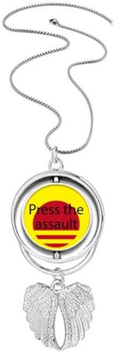 no/no Press The Assault Collier avec pendentif en forme d'ailes d'ange, M