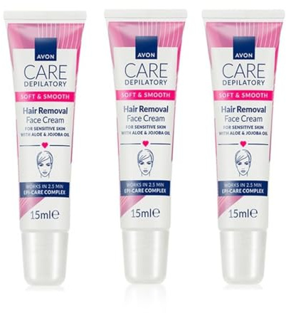 Avon Care Soft & Smooth Face Facial Hair Removal Depilatory Cream 15ml (3)
