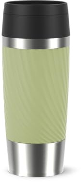 Emsa Travel Mug Classic Twist Isolierbecher 0,36 Liter, Comfort-Schraubverschluss, Quick-Press, auslaufsicher, spülmaschinenfest, 4h warm, 8h kalt, grün, N2025500