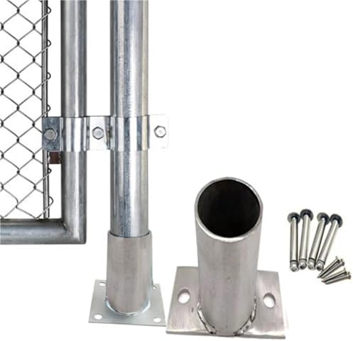 de base pour pergola Support de bride ronde de diamètre 120140150190200MM, supports de poteau de garde-corps de terrasse pour clôture fixe/boîte aux lettres(DIA 35 x 50MM(1.4 x 2IN))