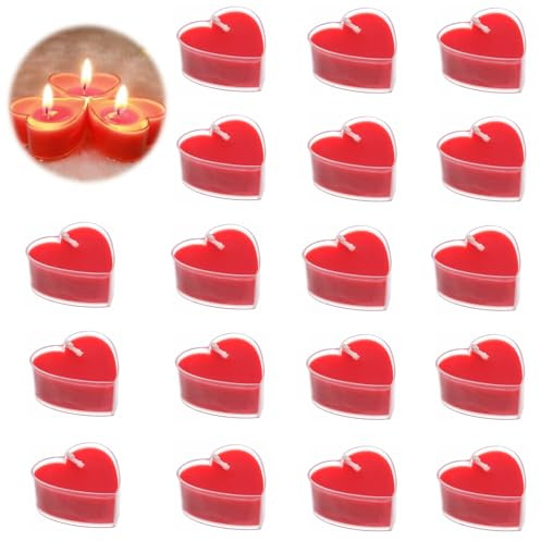 18 Hjärtformade Doftljus,Hjärtljus,Små Röda Ljus,Dekorativa Doftljus,Hjärtformade Romantiska Värmeljus,Alla Hjärtans Dag Dekoration, Lämplig För Julfester,Bröllop,Beckningar,Nyår,Alla Hjärtans Dag