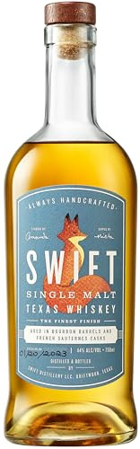 Swift Single Malt Whiskey | Sauternes Cask | 44% ABV, 75cl | Made in Texas