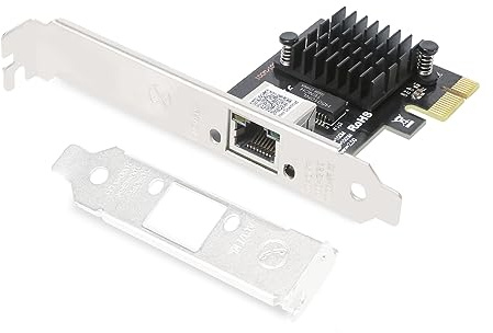 6COMGIGA Tarjeta de red PCI-E 2,5GBase-T, puerto RJ45 único 2500/1000/100M/10Mbps adaptador de red con controlador Ethernet Realtek RTL8125B, compatible con Windows 11/10/8/7, Windows Server, Linux